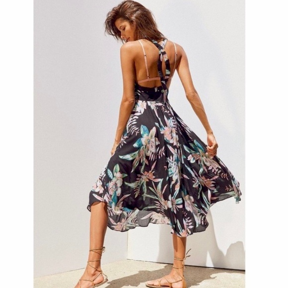 Urban Outfitters Kimchi Blue Bermuda Nights Midi Dress Size 6 - Picture 3 of 9